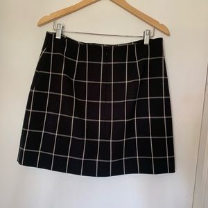 LOFT Windowpane Wrap Skirt